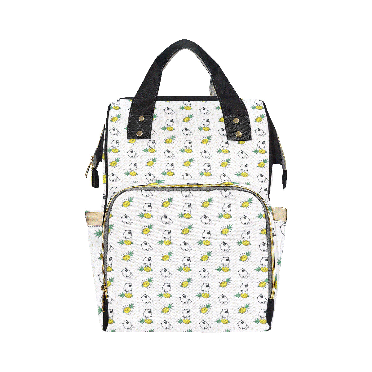 Bull Terriers Pattern Print Design 05 Diaper Bag Backpack