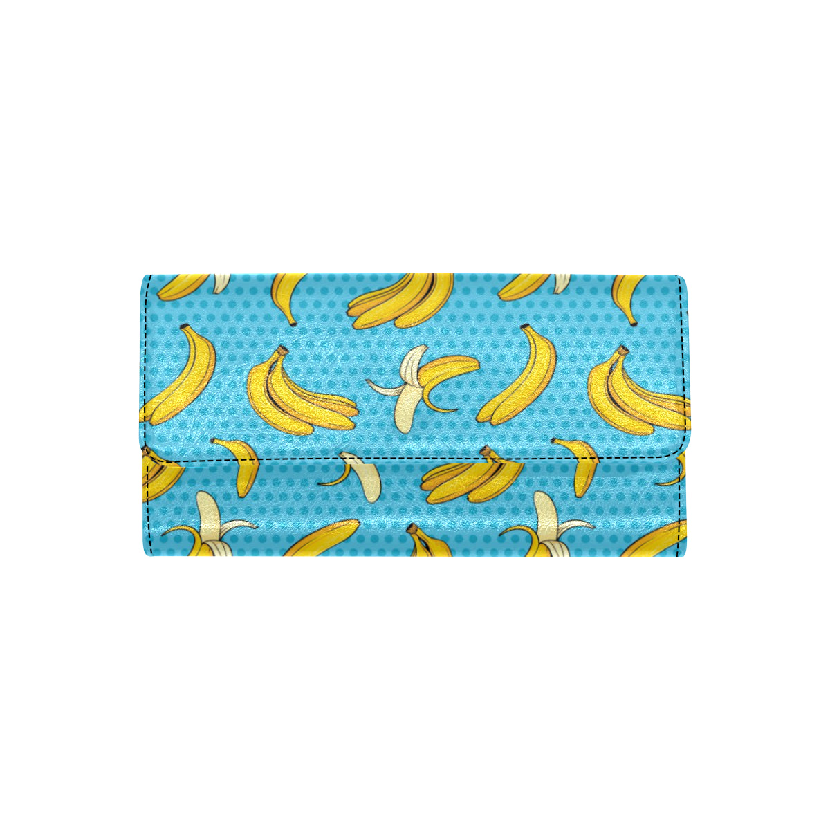Banana Pattern Print Design BA08 Women's Trifold Wallet