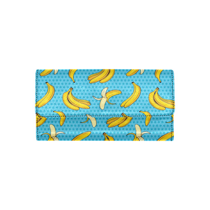 Banana Pattern Print Design BA08 Women's Trifold Wallet