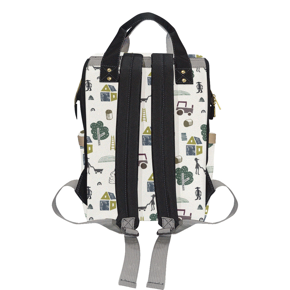 Agricultural Farm Print Design 01 Diaper Bag Backpack