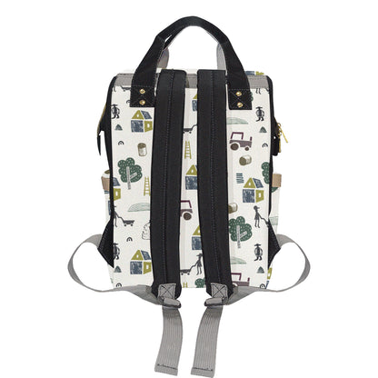 Agricultural Farm Print Design 01 Diaper Bag Backpack