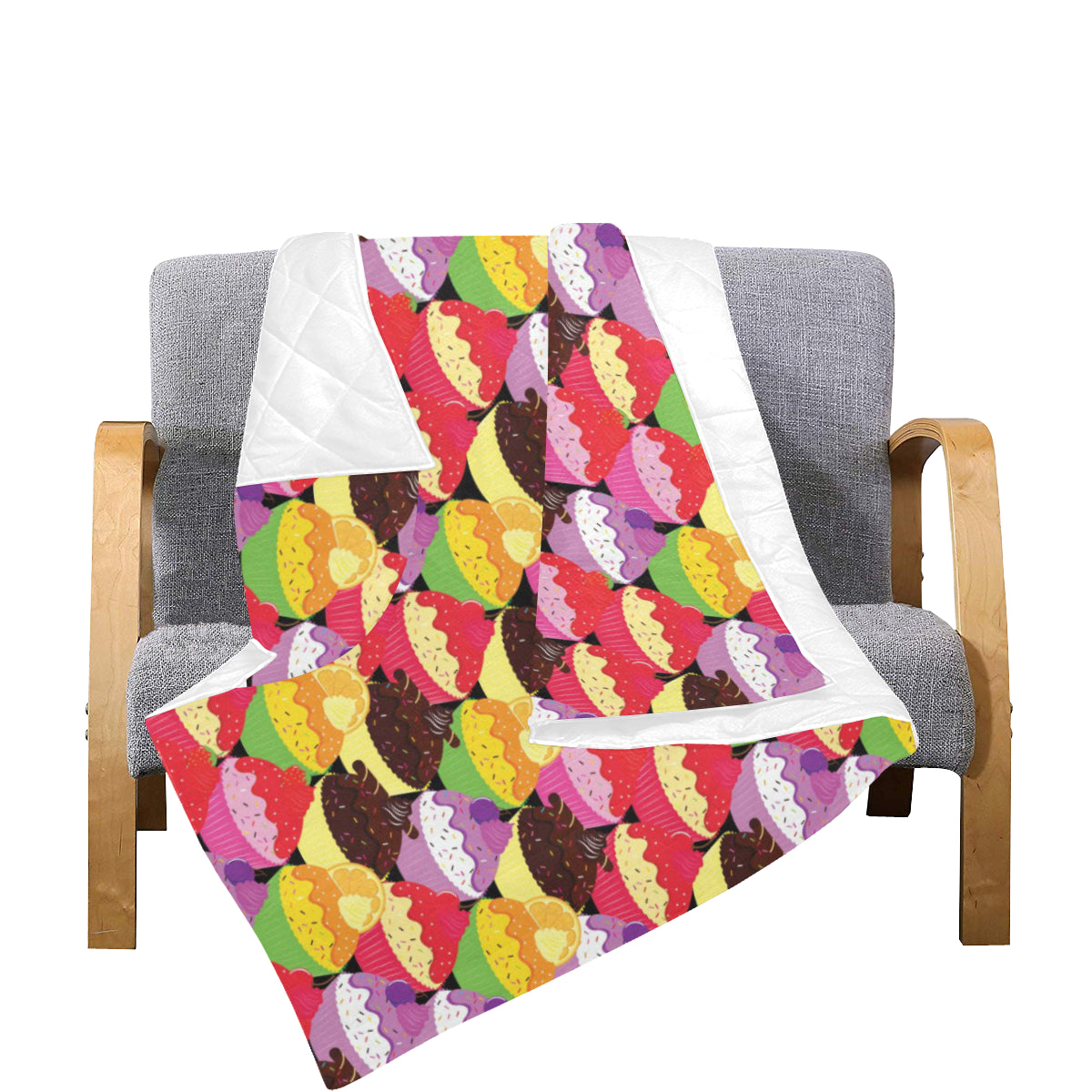 Cupcake Pattern Print Design CP02 Premium Quilt