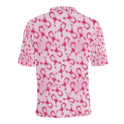 Breast cancer Pattern Print Design 04 Men Polo Shirt