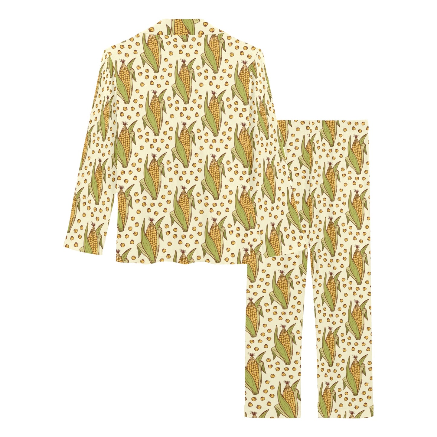 Corn Pattern Print Design 01 Women's Long Pajama Set