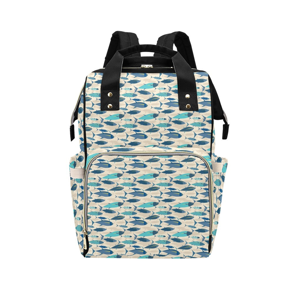 Tuna Fish Print Design LKS302 Diaper Bag Backpack