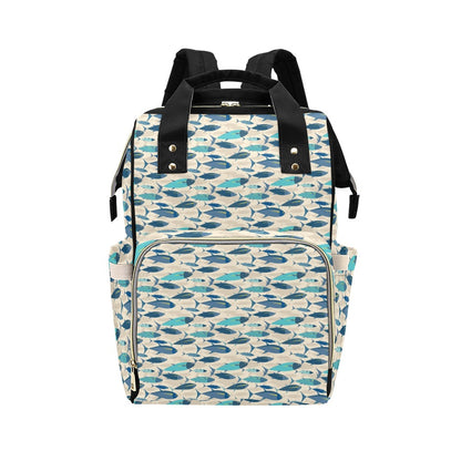 Tuna Fish Print Design LKS302 Diaper Bag Backpack