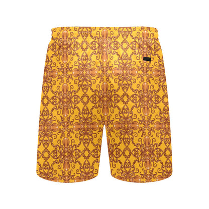 Octopus Background Design Print Men's Swim Trunks Beach Shorts