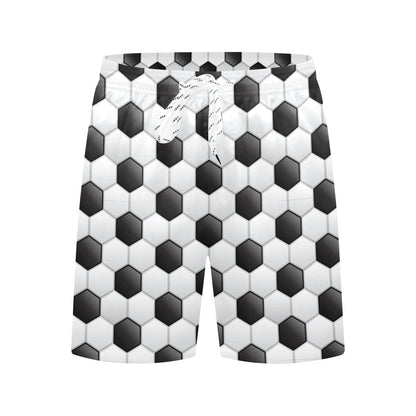 Soccer Ball Texture Print Pattern Men's Swim Trunks Beach Shorts