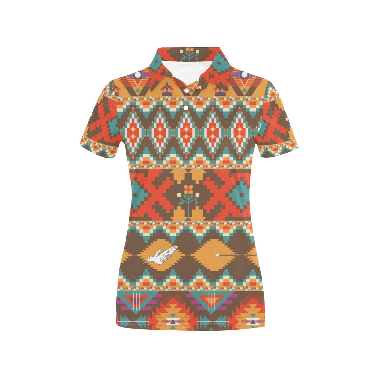 Native Pattern Print Design A01 Women's Polo Shirt