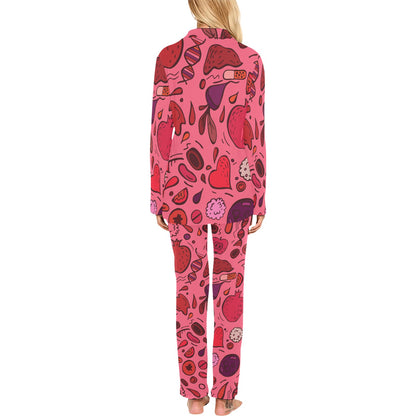 Phlebotomist Pattern Print Design A01 Women's Long Pajama Set