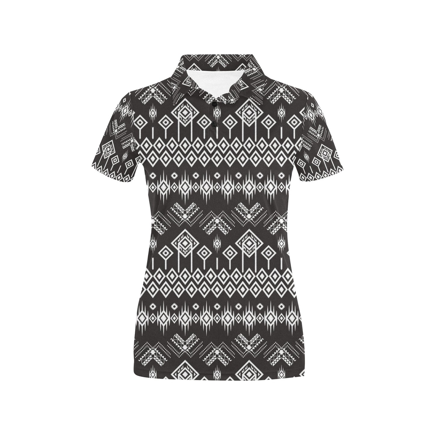 Tribal Pattern Print Design LKS304 Women's Polo Shirt