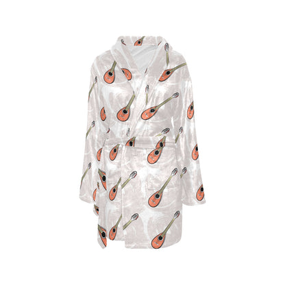Mandolin Pattern Print Design 03 Women's Fleece Robe