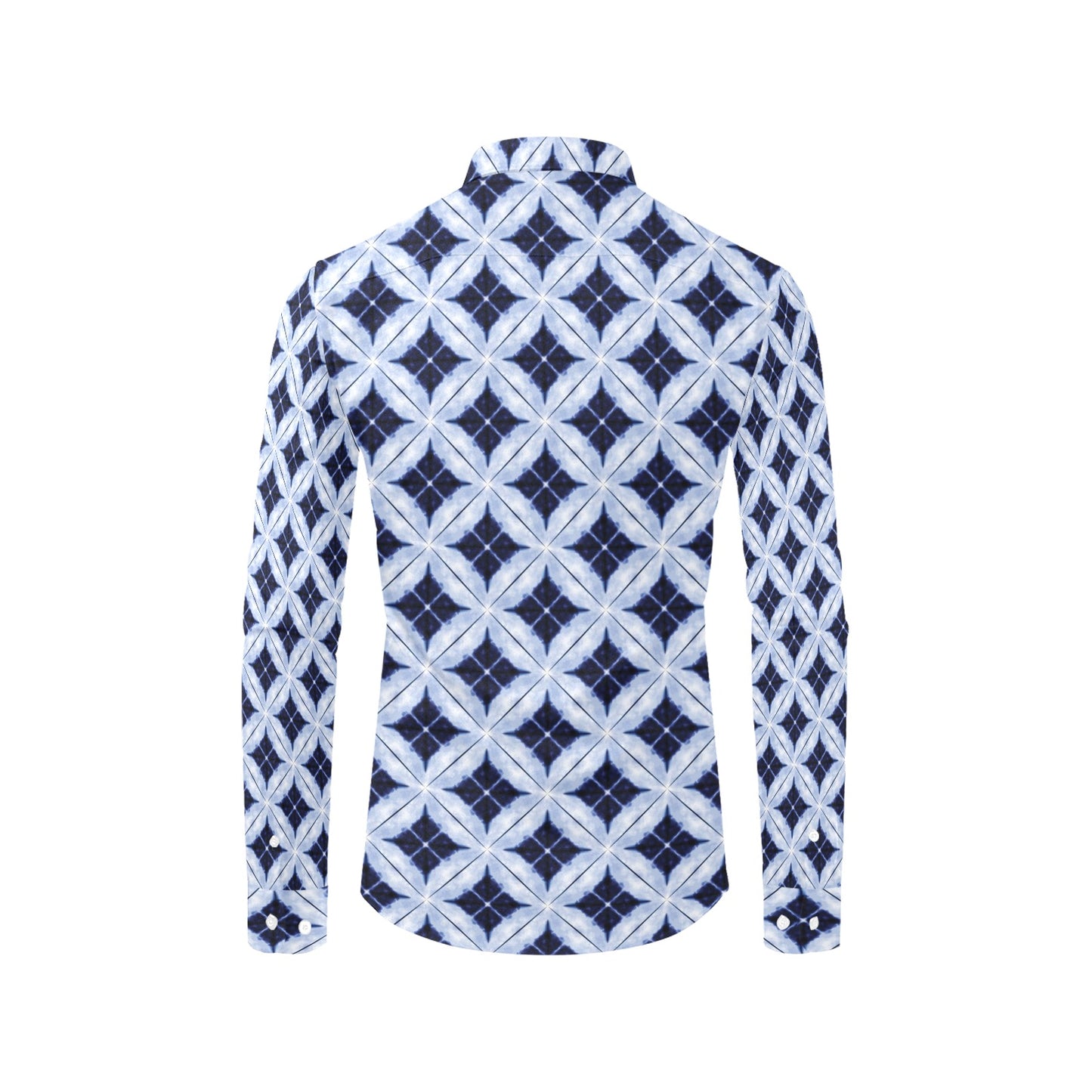 Tie Dye Print Design LKS308 Men's Long Sleeve Dress Shirt