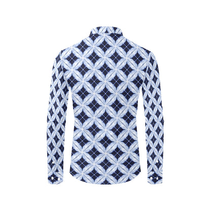 Tie Dye Print Design LKS308 Men's Long Sleeve Dress Shirt