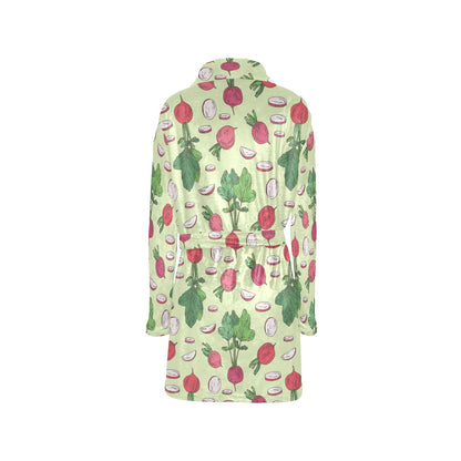 Radish Pattern Print Design A04 Women's Fleece Robe