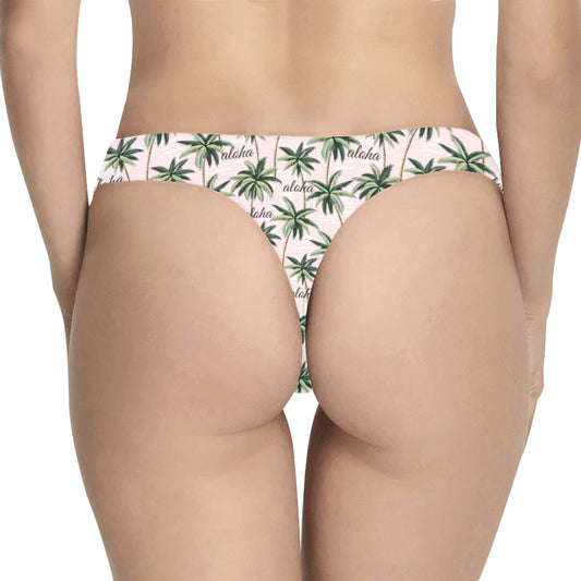 Aloha Beach Pattern Design Themed Print Women's Thongs