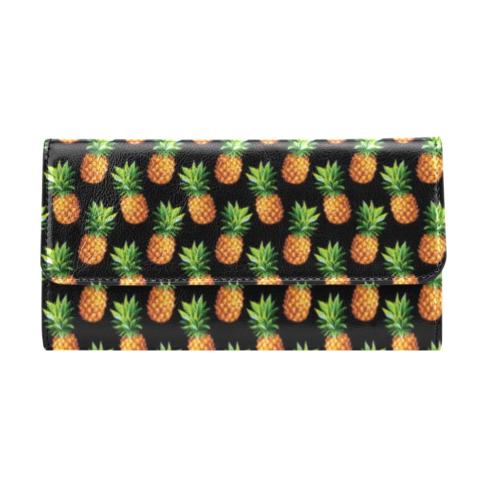 Pineapple Cute Print Design Pattern Women's Trifold Wallet