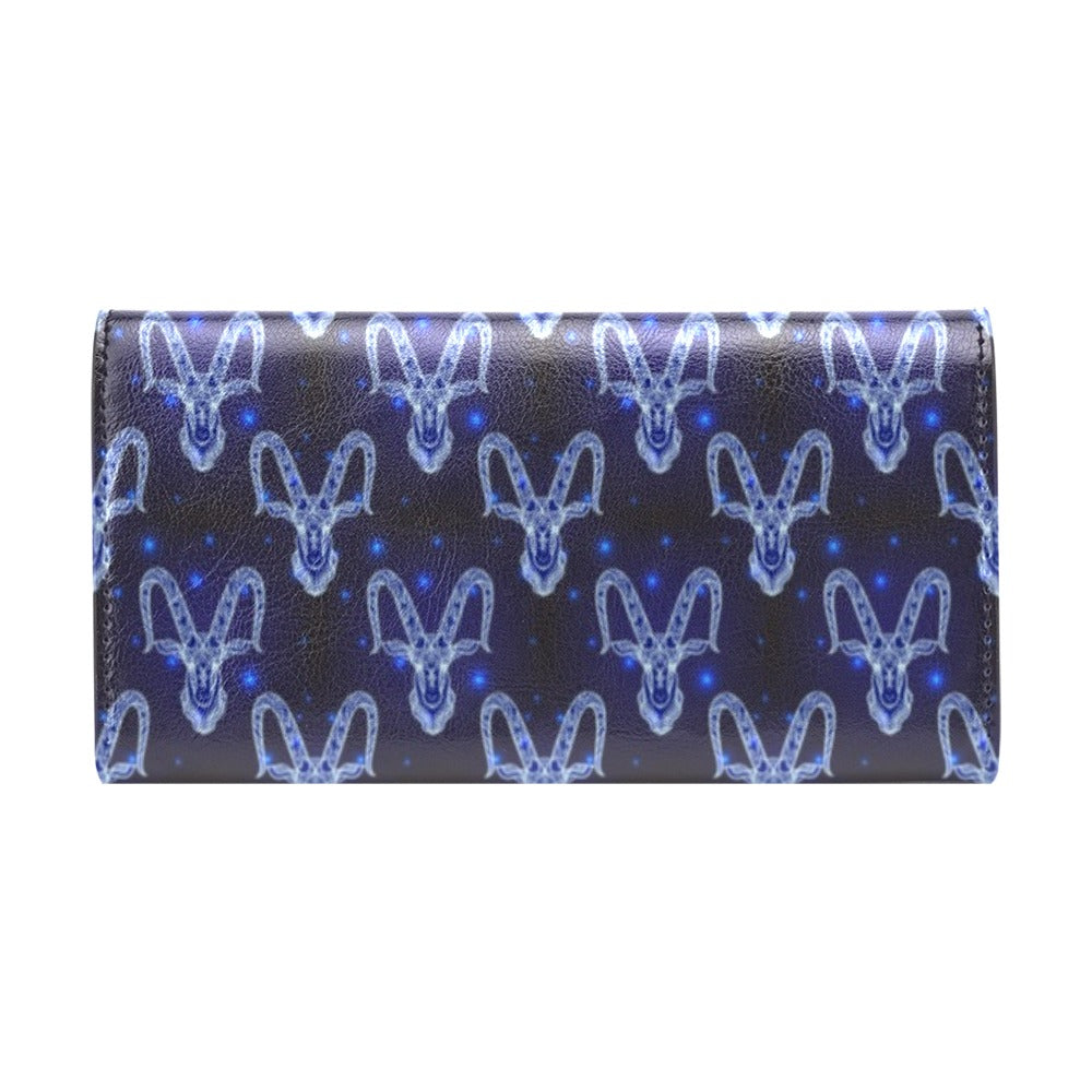 Goat Print Design LKS401 Women's Trifold Wallet
