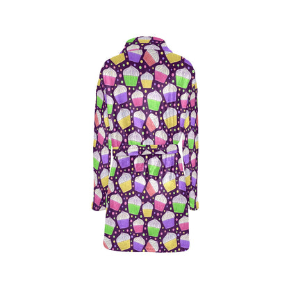 Cupcake Pattern Print Design CP07 Women's Fleece Robe