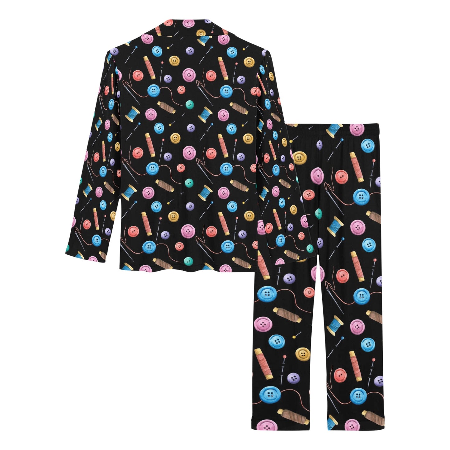 Sewing Print Design LKS309 Women's Long Pajama Set