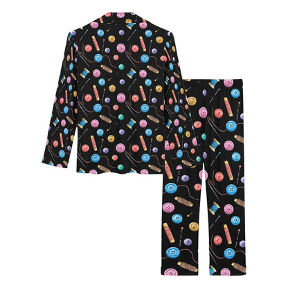 Sewing Print Design LKS309 Women's Long Pajama Set