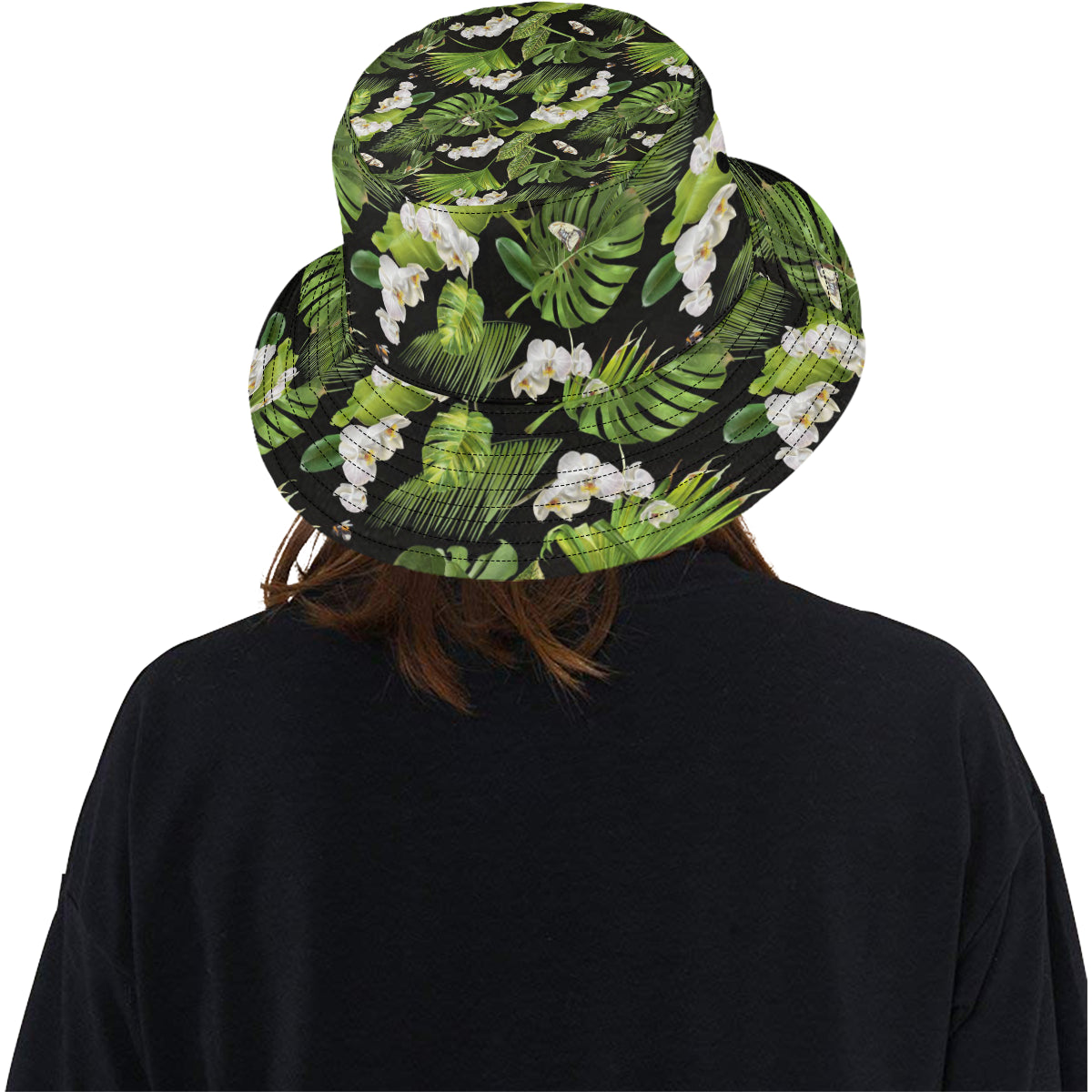 Tropical Flower Pattern Print Design TF026 Unisex Bucket Hat