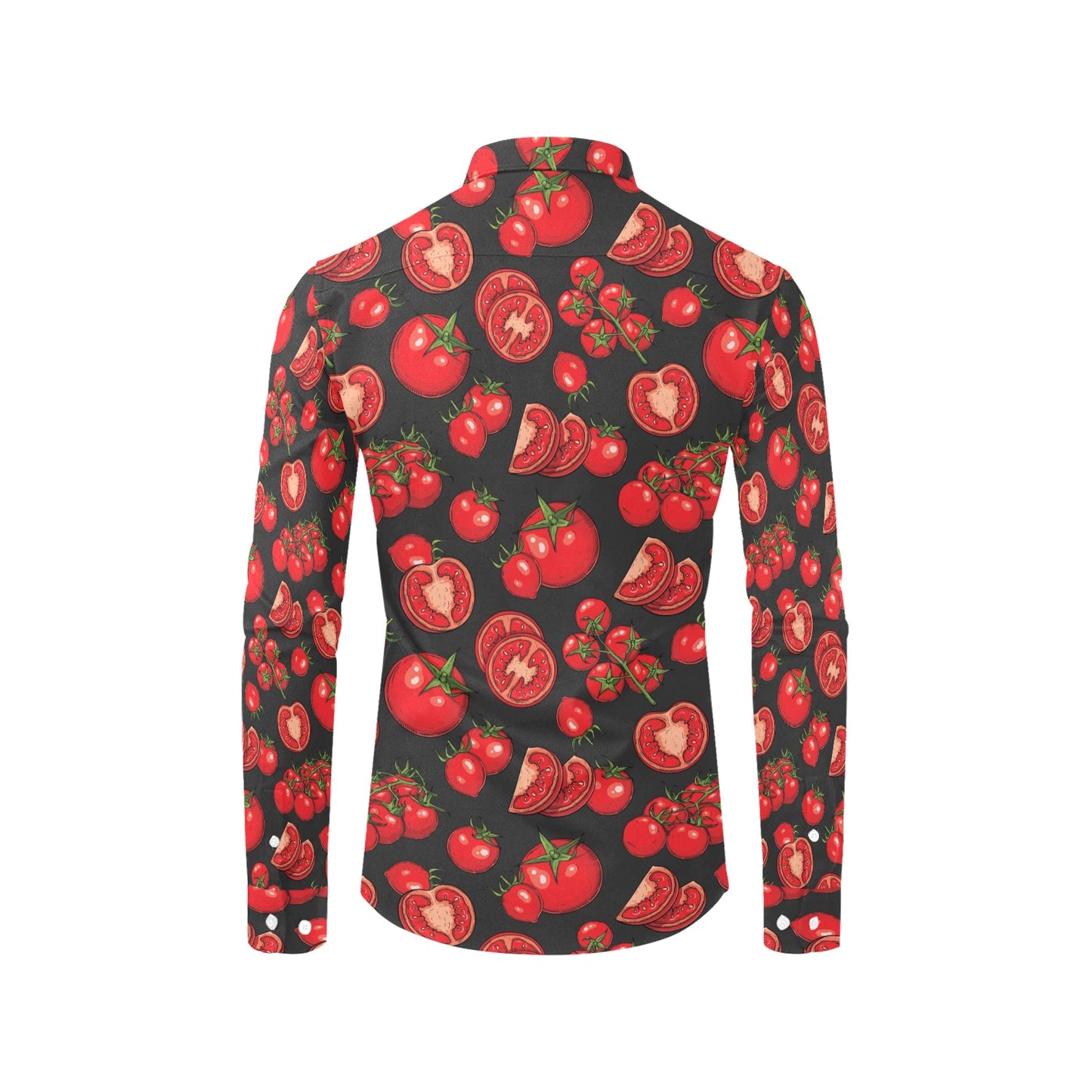 Tomato Print Design LKS303 Men's Long Sleeve Dress Shirt