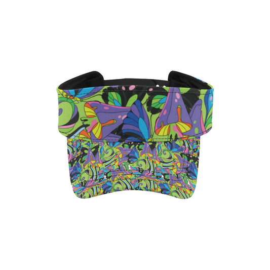 Psychedelic Trippy Mushroom Themed Unisex Sun Visor