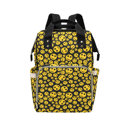 Smiley Face Emoji Print Design LKS304 Diaper Bag Backpack