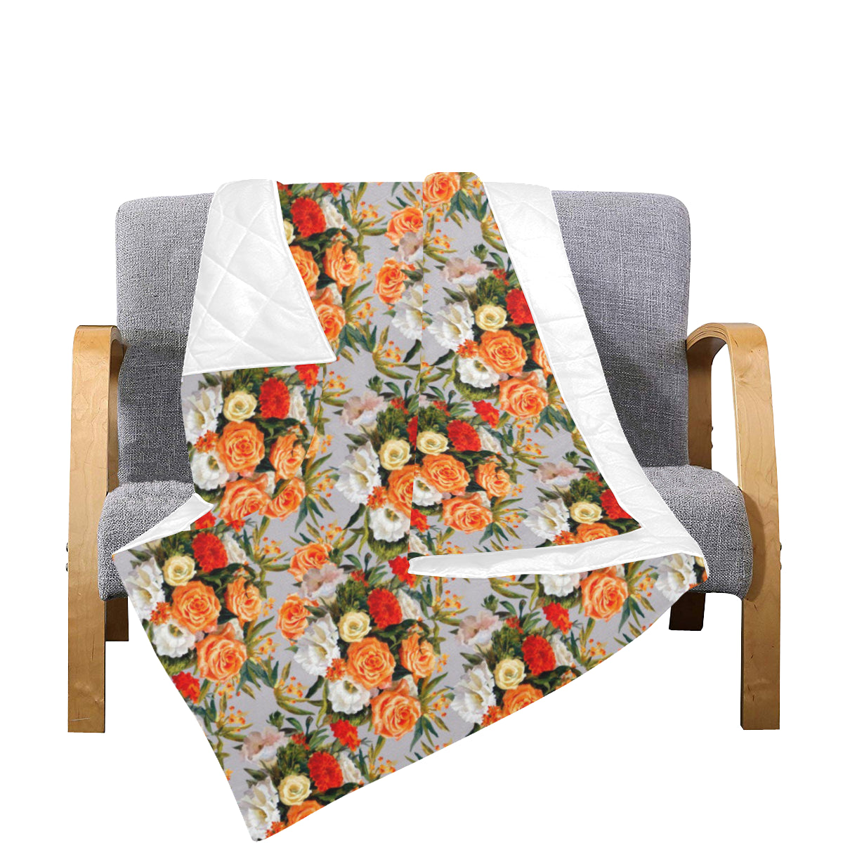 Lisianthus Pattern Print Design LT04 Premium Quilt