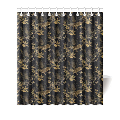 Parakeet Pattern Print Design A05 Shower Curtain