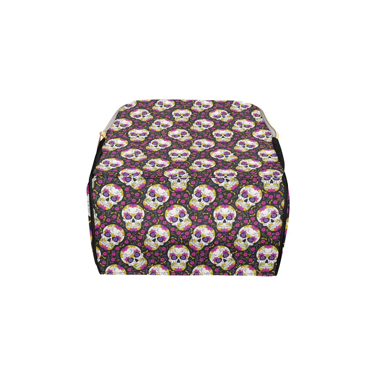 sugar skull Floral Pattern Diaper Bag Backpack