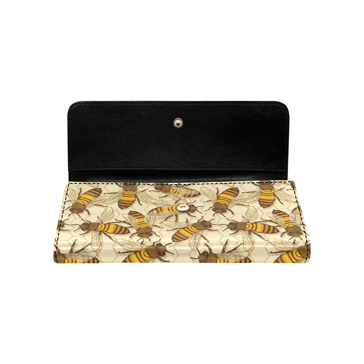 Bee Pattern Print Design BEE05 Women's Trifold Wallet