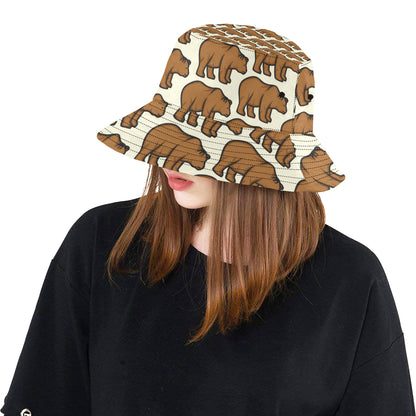 Bear Pattern Print Design BE05 Unisex Bucket Hat