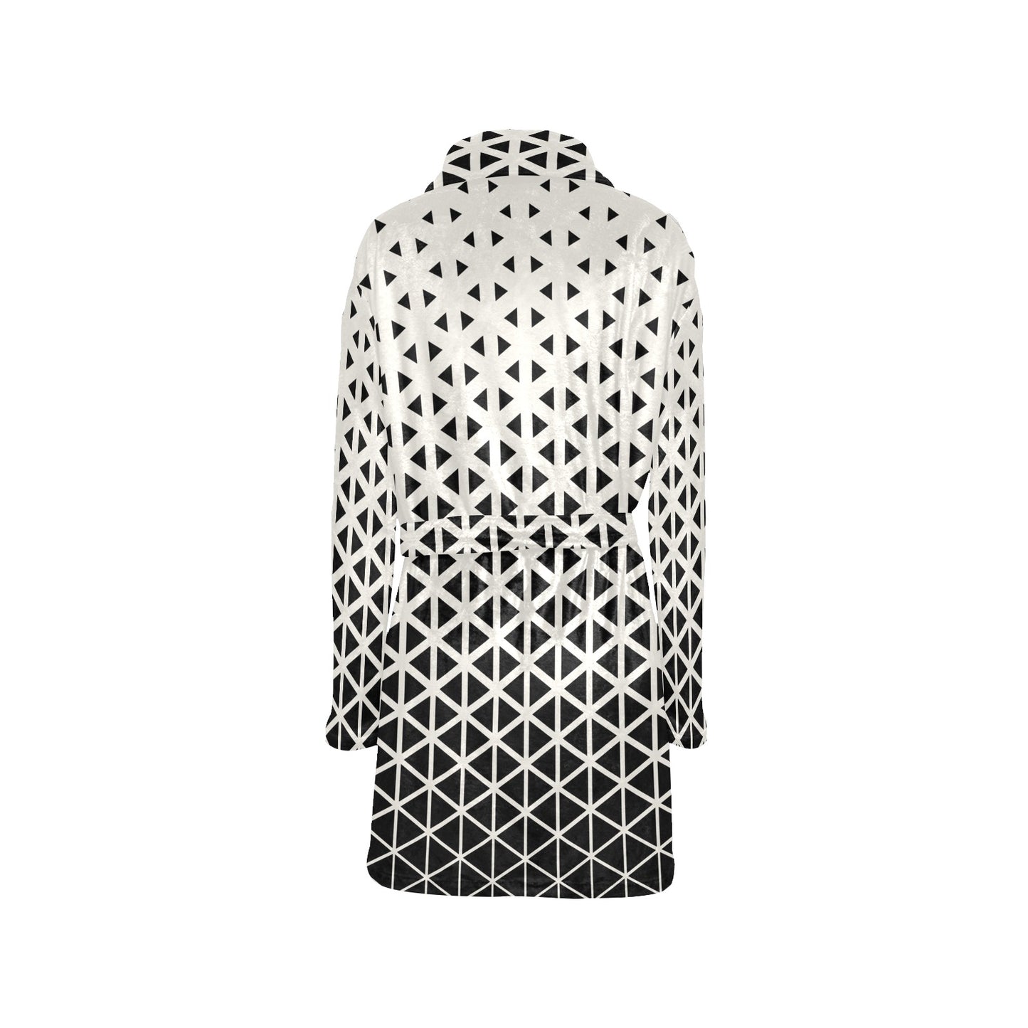 Geometric Black White Pattern Print Design 03 Women's Fleece Robe