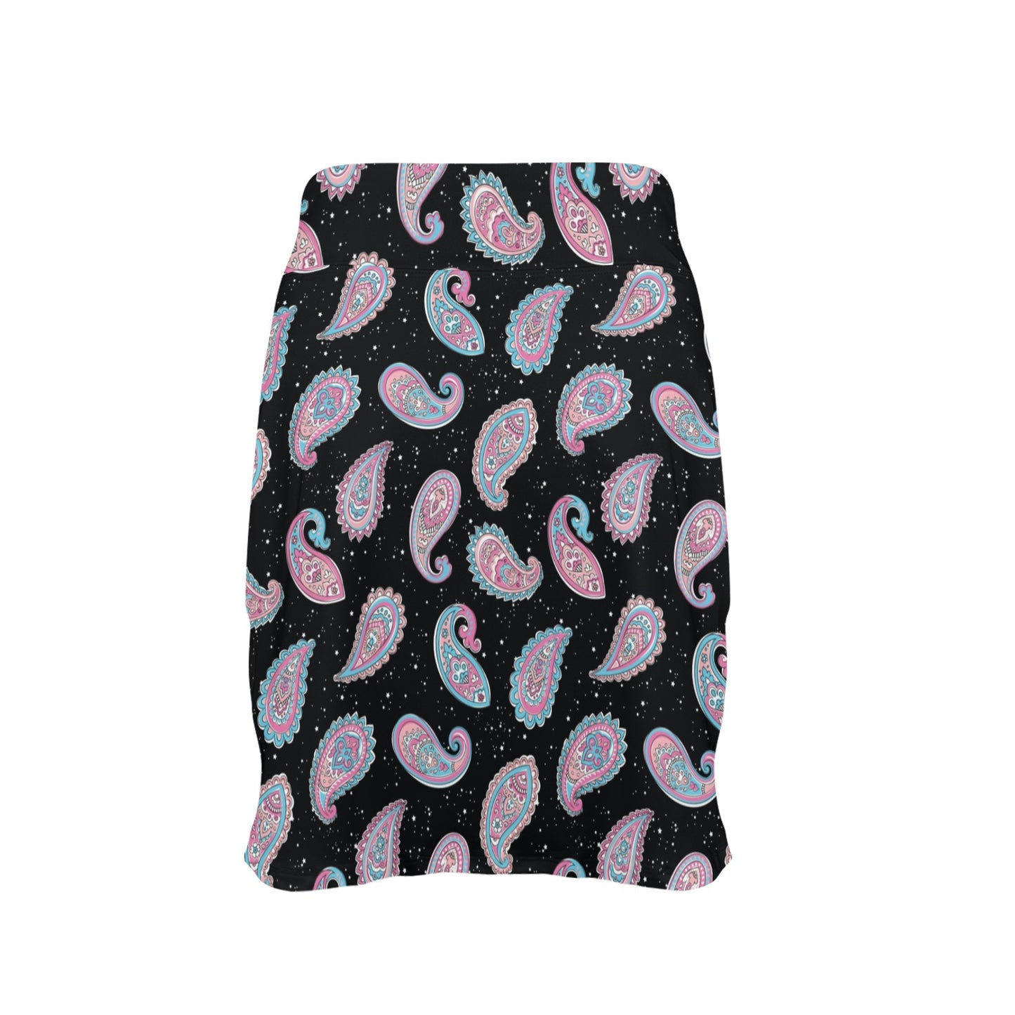 Paisley Pink Design Mandala Print 17" Golf & Pickleball Skort with Pockets
