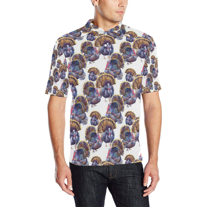 Turkey Pattern Print Design 01 Men Polo Shirt