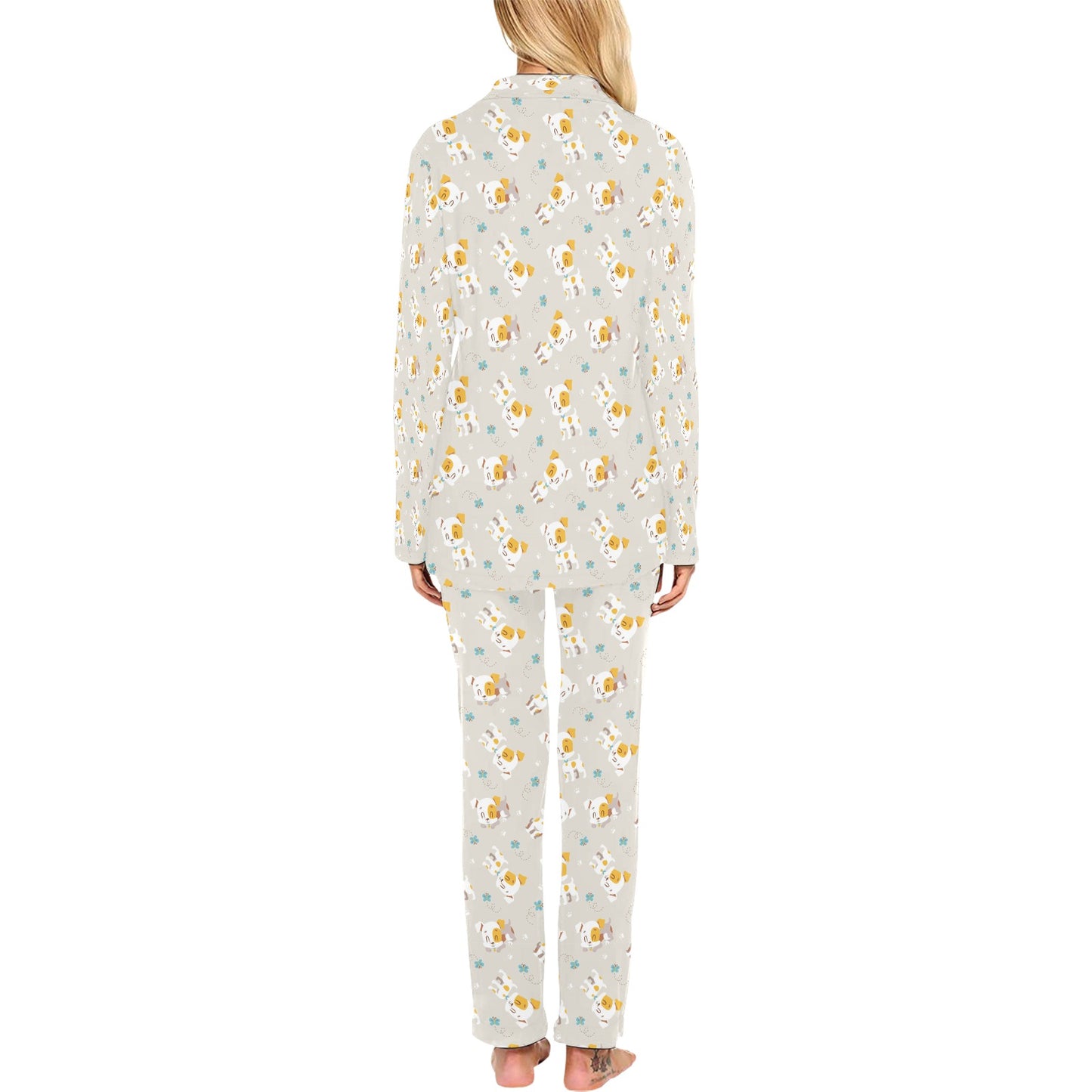 Russell Terriers Print Design LKS306 Women's Long Pajama Set