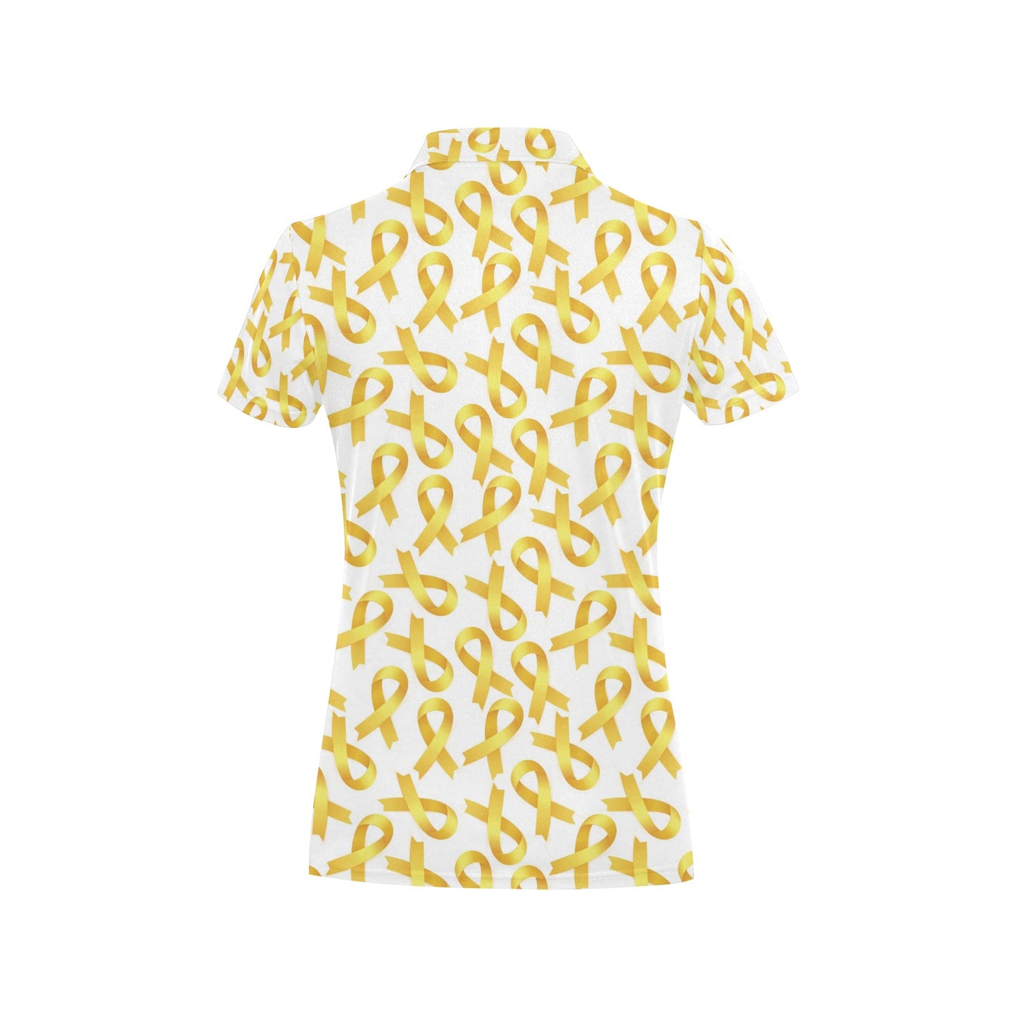 Childhood cancer Pattern Print Design 02 Women's Polo Shirt