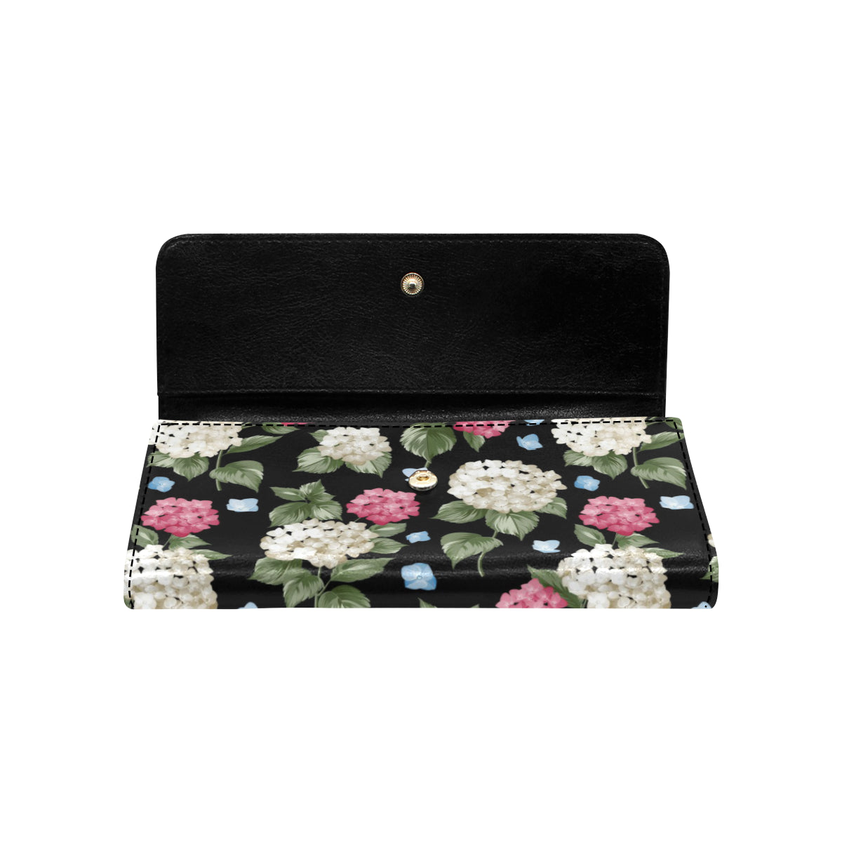 Hydrangea Pattern Print Design HD09 Women's Trifold Wallet