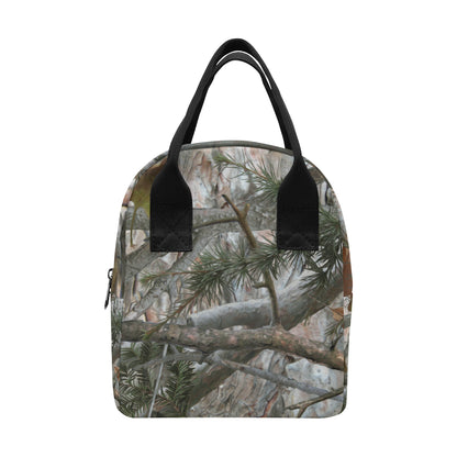 Camo Realistic Tree Forest Pattern Insulated Lunch Bag