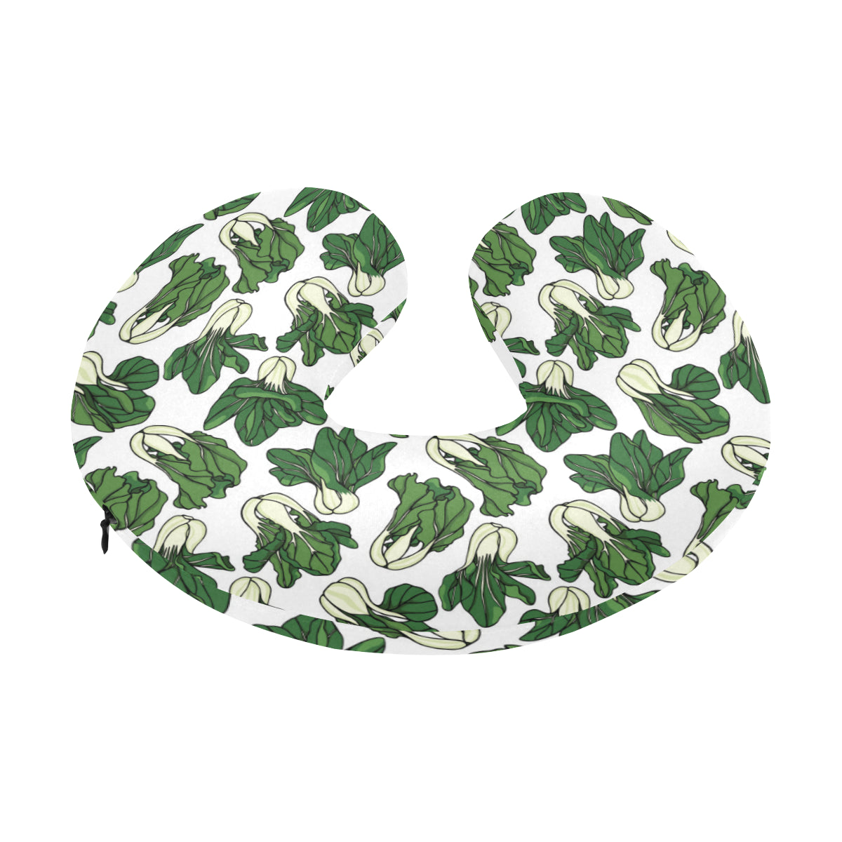Bok Choy Pattern Print Design 02 U-Shaped Travel Neck Pillow