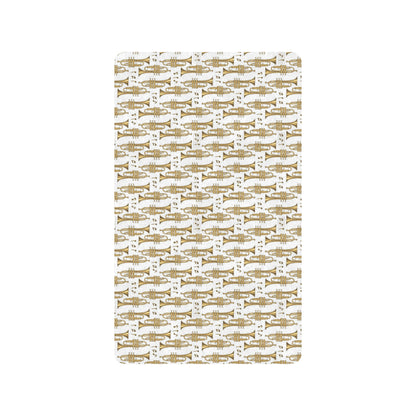 Trumpet with Music Note Print Rubber Doormat