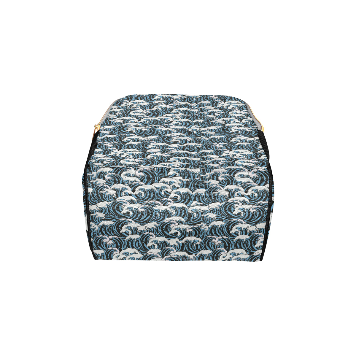 Surf Wave Pattern Print Diaper Bag Backpack