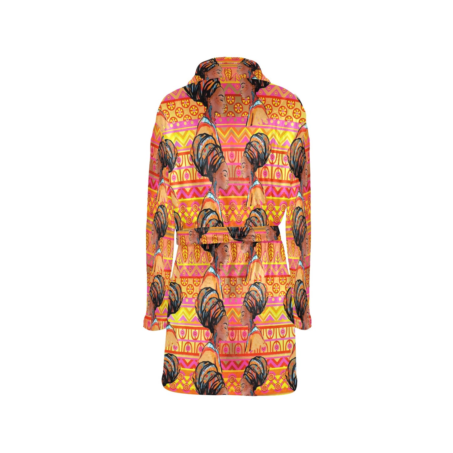 African Girl Aztec Women's Fleece Robe