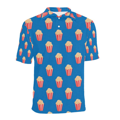 Popcorn Pattern Print Design A04 Men Polo Shirt