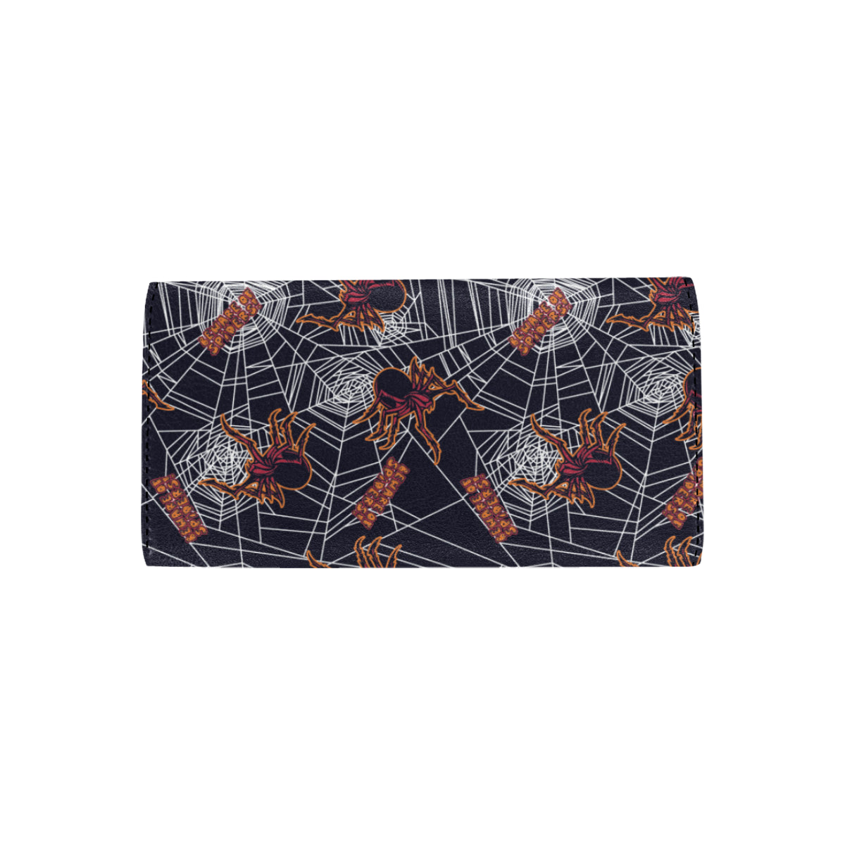 Tarantula Spiderwebs Pattern Print Design 01 Women's Trifold Wallet