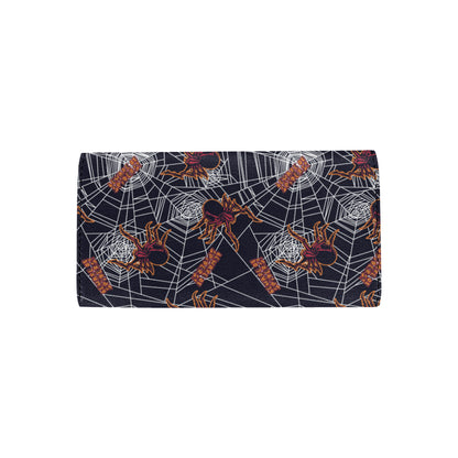 Tarantula Spiderwebs Pattern Print Design 01 Women's Trifold Wallet