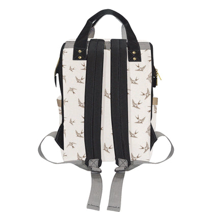 Swallow Bird Pattern Print Design 01 Diaper Bag Backpack