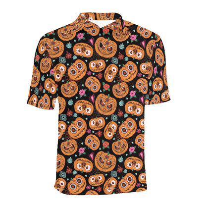 Halloween Print Design LKS402 Men Polo Shirt
